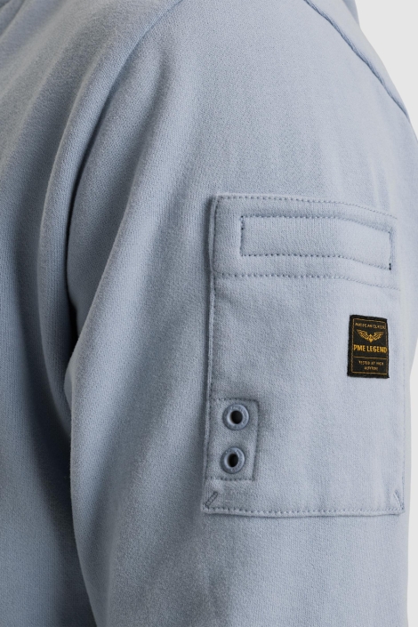 PME legend blauwe heren sweater | Close up