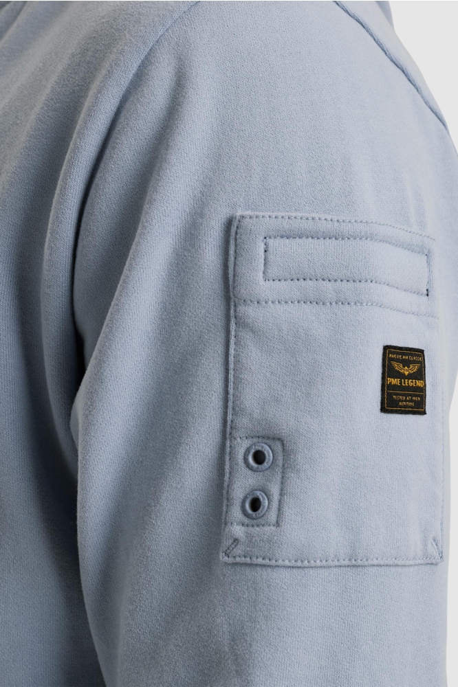 PME legend blauwe heren sweater | Close up