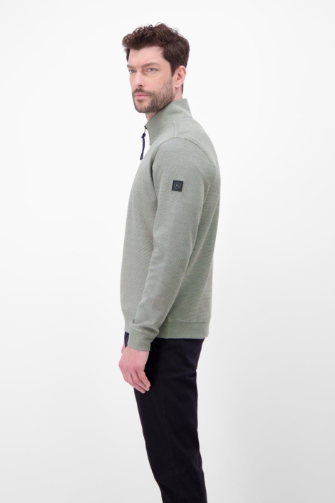 Lerros groene heren trui | Model zijaanzicht