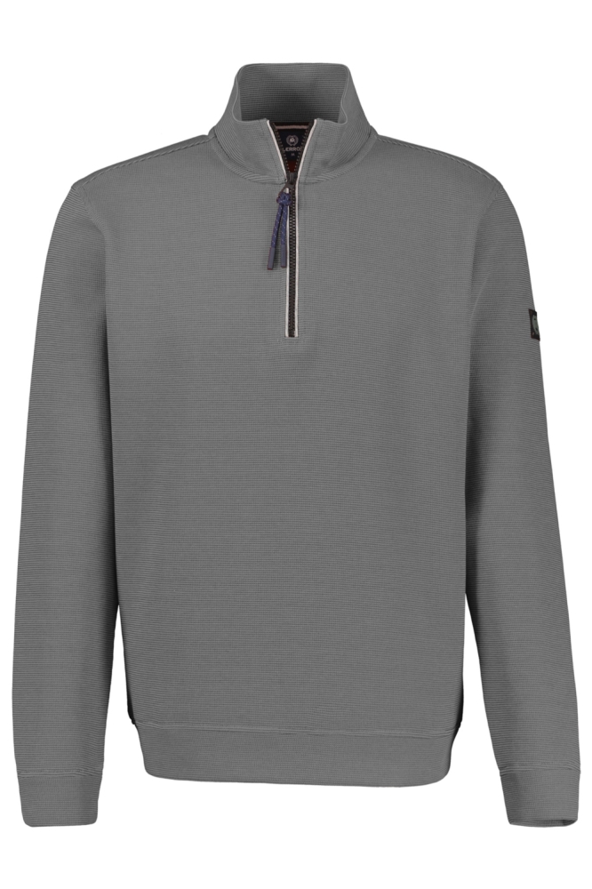 Lerros grijze heren trui | Vooraanzicht