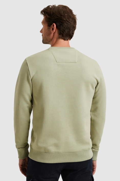 PME legend groene heren sweater | Model achteraanzicht