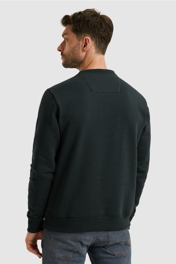 PME legend blauwe heren sweater | Model achteraanzicht