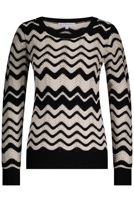 Red Button zwarte dames trui | Vooraanzicht