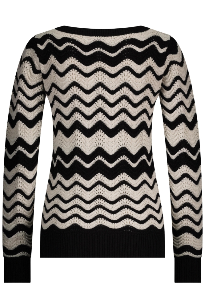 Red Button zwarte dames trui | Achteraanzicht