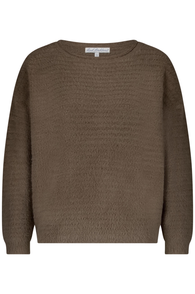 Red Button taupe dames trui | Vooraanzicht