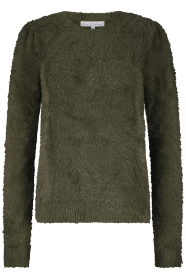 Red Button FUZZY PUFF SLEEVE SRB4640 Olive