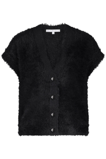 Red Button SLEEVELESS FUZZY SRB4672 Black