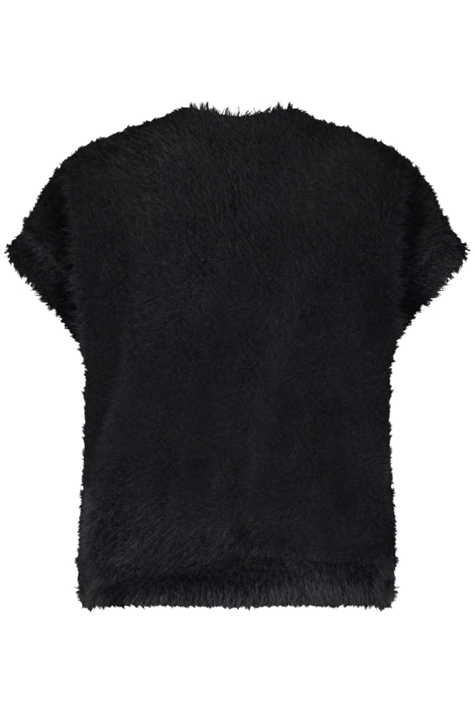 Red Button zwarte dames gilet | Achteraanzicht