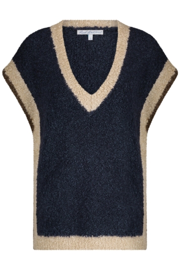 Red Button SLEEVELESS CONTRAST RIB SRB4710 Indigo