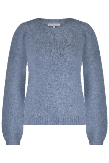 Red Button Trui SWEATER RB LOGO SRB4615 Mid Blue