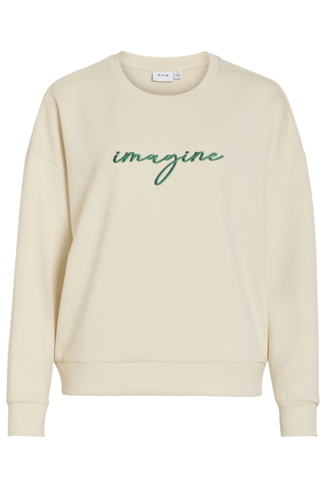 Vila beige dames sweater | Vooraanzicht