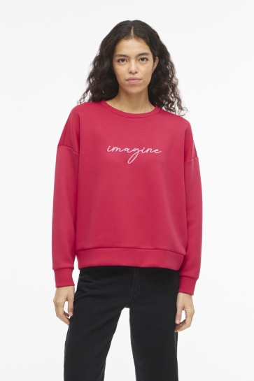 Vila Trui VISIFFI IMAGINE O-NECK L/S TOP/PB/1 14112028 Jazzy/EMBROIDERY