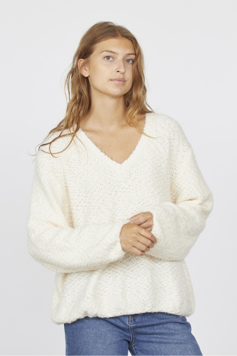 SisterS point beige dames trui | Model vooraanzicht