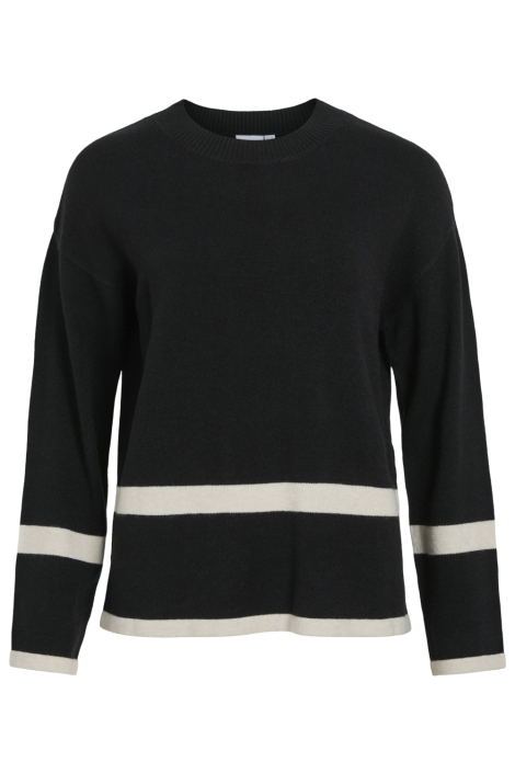 Vila zwarte dames trui | Vooraanzicht