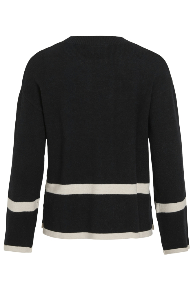 Vila zwarte dames trui | Achteraanzicht