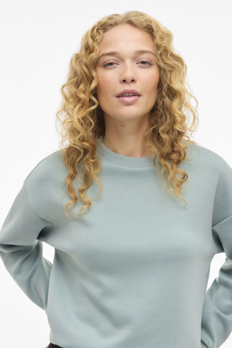 Vila groene dames sweater | Close up