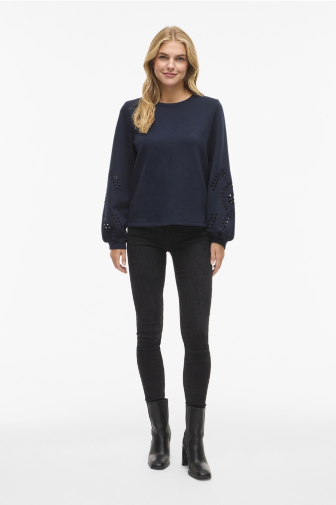 Vila blauwe dames sweater | Model