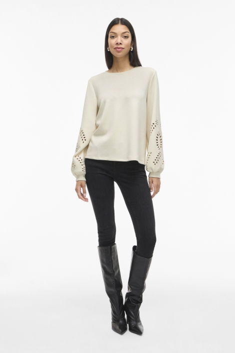 Vila beige dames sweater | Model