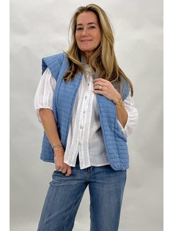 Soul Touch Vest GILET KATOEN 22064 BLUE DENIM