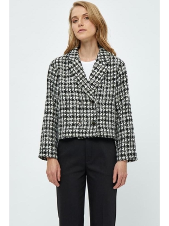 Minus Blazer RENETE SHORT JACKET MI5677 9303C BLACK CHECKED
