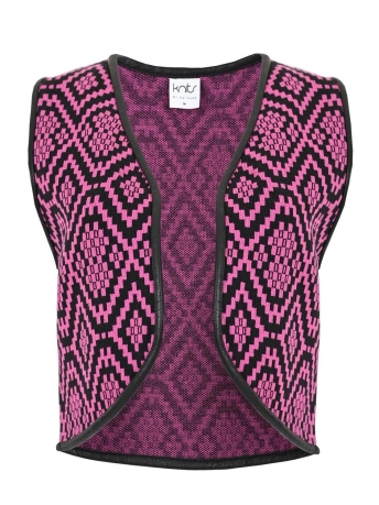 Maicazz Vest HADAR VEST WI23 65 204 IKAT MAGENTA D5
