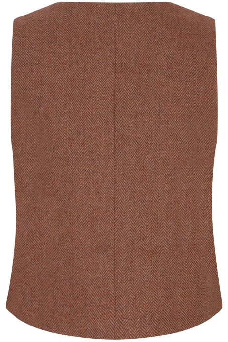 Ydence camel dames gilet | Achteraanzicht