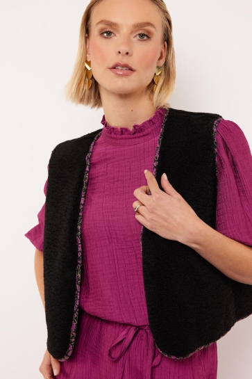Fluresk Vest CELYN GILET 25VSF04 BLACK/PURPLE ORCHID