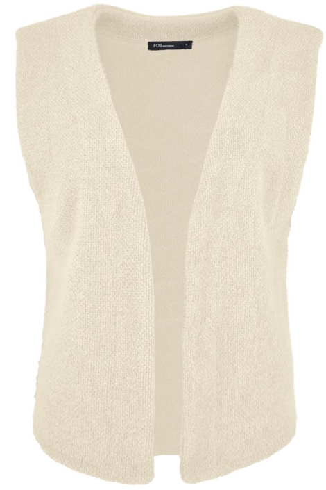FOS Amsterdam beige dames gilet | Vooraanzicht