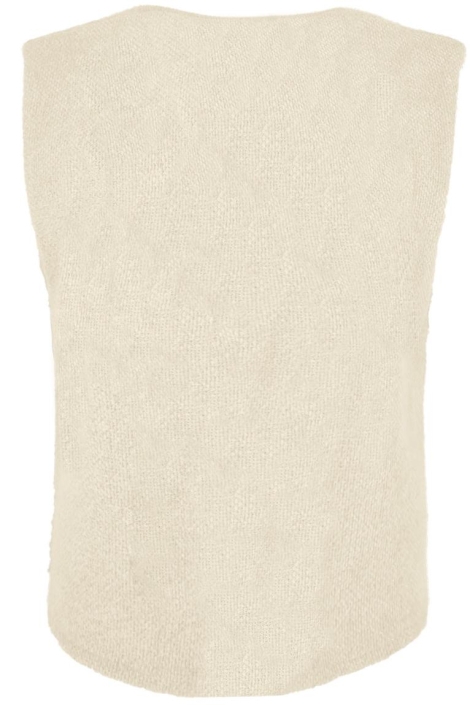 FOS Amsterdam beige dames gilet | Achteraanzicht