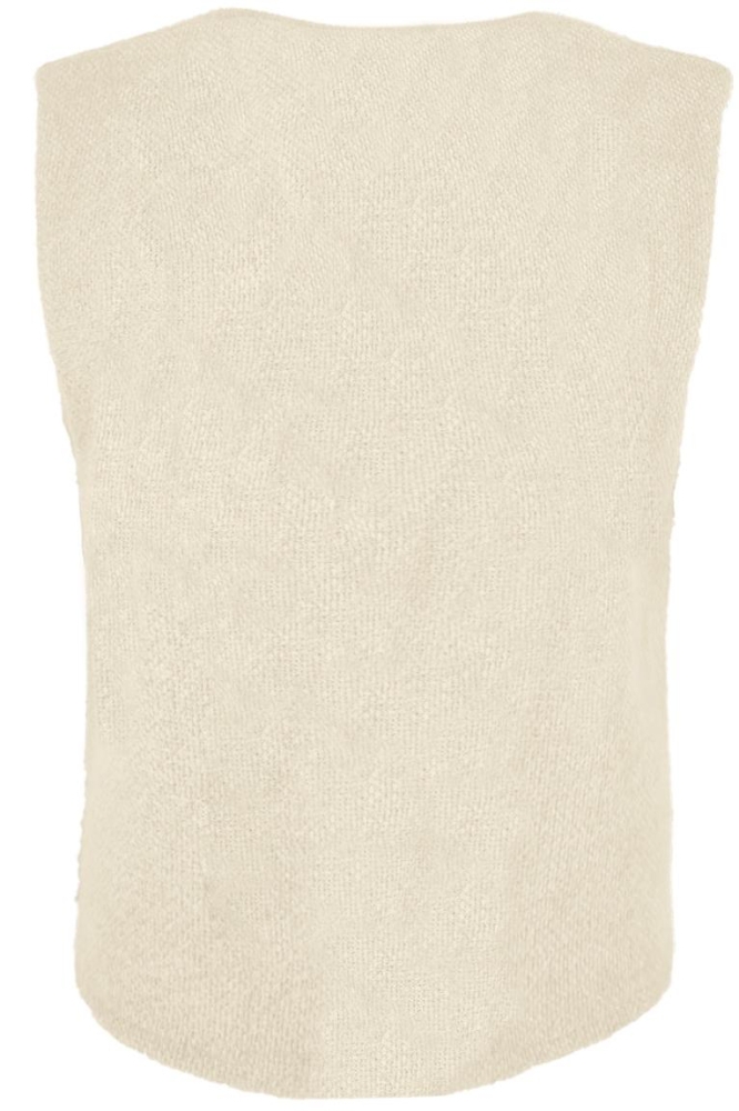 FOS Amsterdam beige dames gilet | Achteraanzicht
