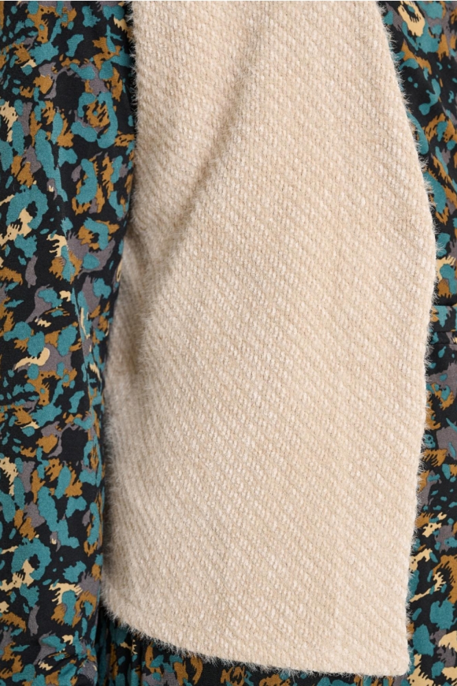 FOS Amsterdam beige dames gilet | Close up