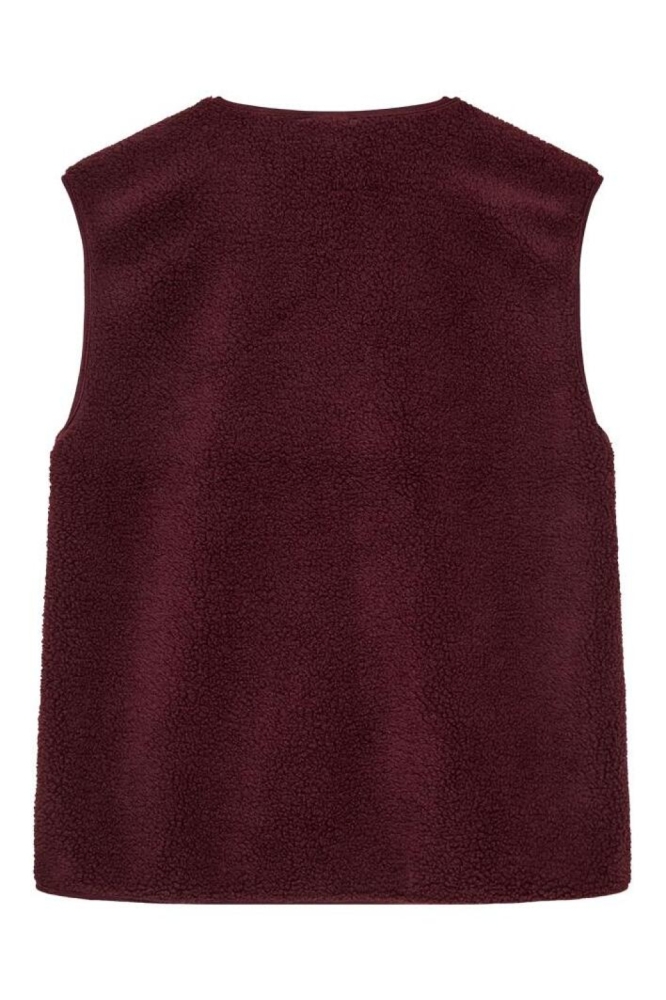 Freequent bordeaux dames gilet | Achteraanzicht