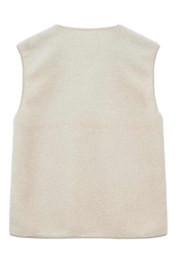 Freequent ecru dames gilet | Achteraanzicht