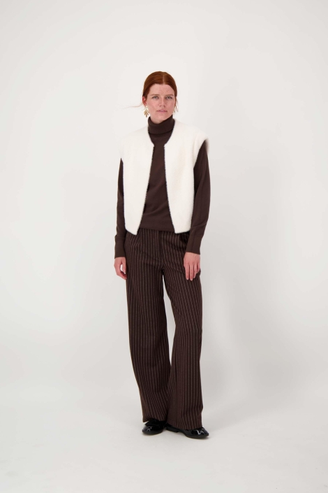 Zusss ecru dames gilet | Model