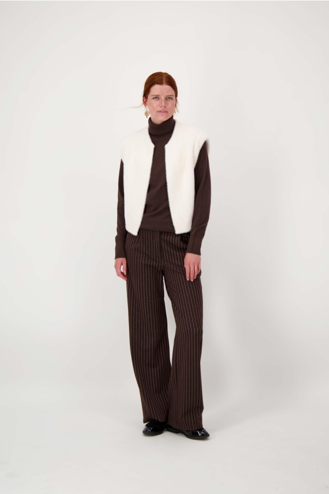 Zusss ecru dames gilet | Model