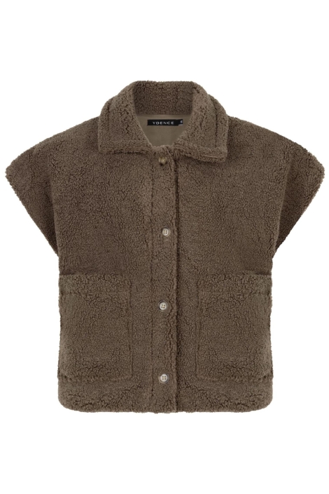 Ydence bruine dames gilet | Vooraanzicht