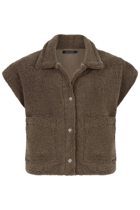 Ydence bruine dames gilet | Vooraanzicht
