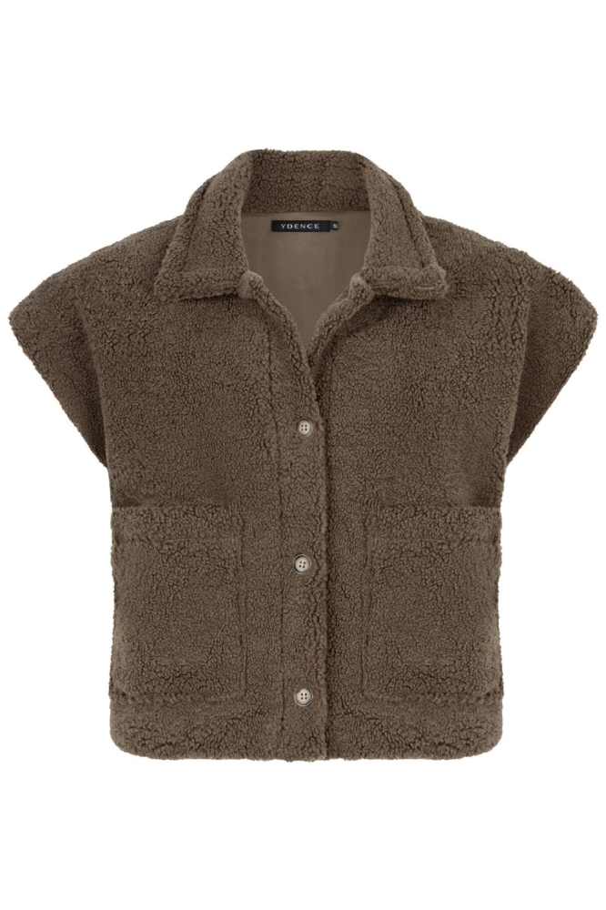 Ydence bruine dames gilet | Vooraanzicht