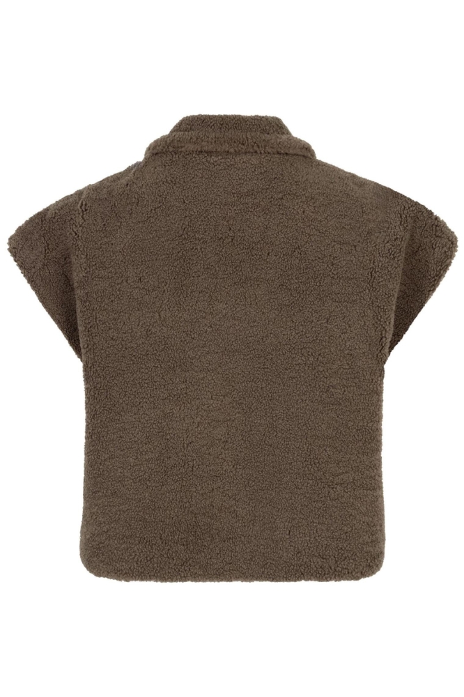 Ydence bruine dames gilet | Achteraanzicht