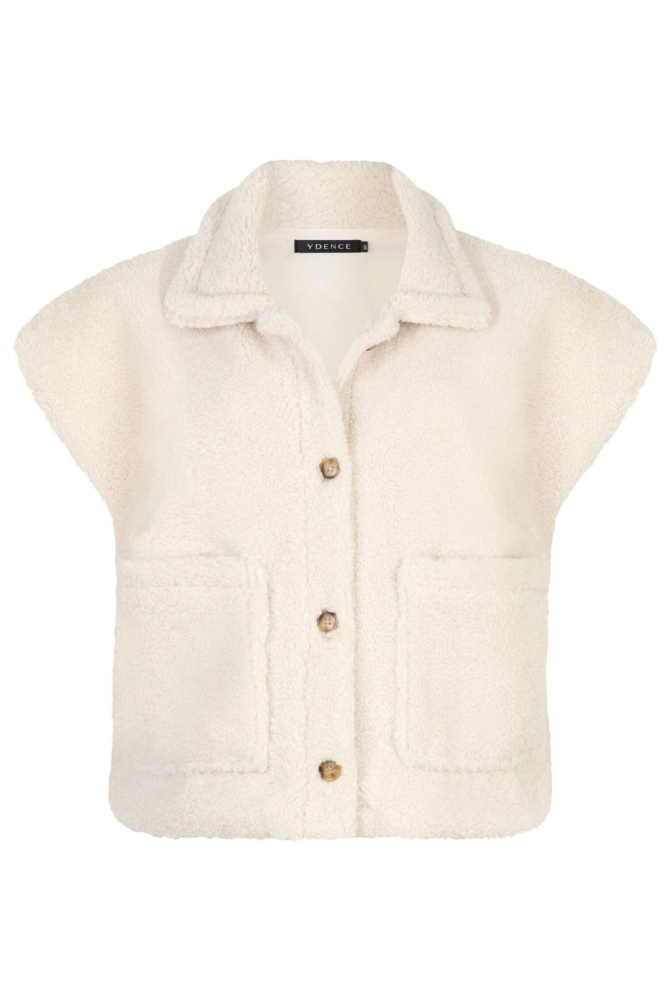 Ydence beige dames gilet | Vooraanzicht