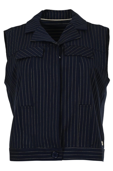 Zizo PLORA VEST FA25 PLO 332 PINSTRIPE GOLD