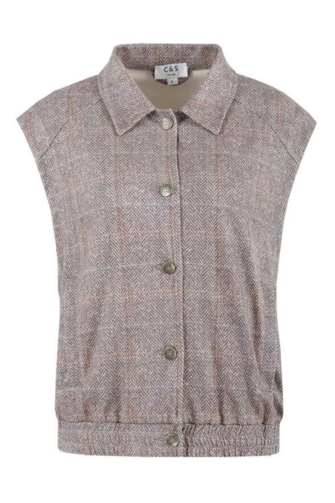 C&S The Label camel dames gilet | Vooraanzicht