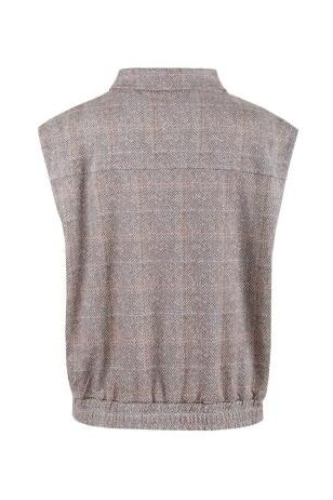 C&S The Label camel dames gilet | Achteraanzicht