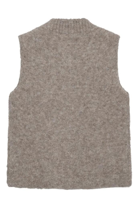 Freequent taupe dames gilet | Achteraanzicht