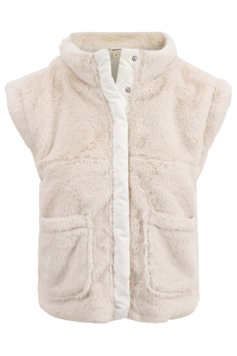 Zusss beige dames gilet | Vooraanzicht