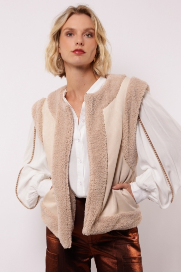 Fluresk Vest REESE GILET 25WZF22 415 WARM TAUPE