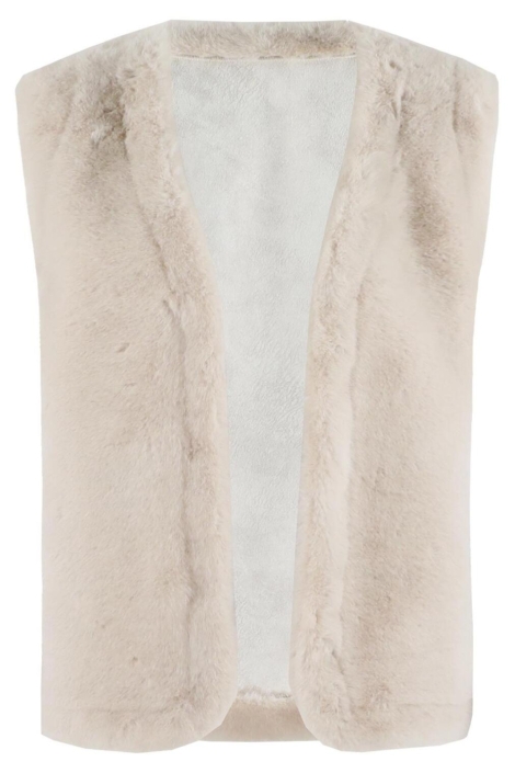 C&S The Label zand dames gilet | Vooraanzicht