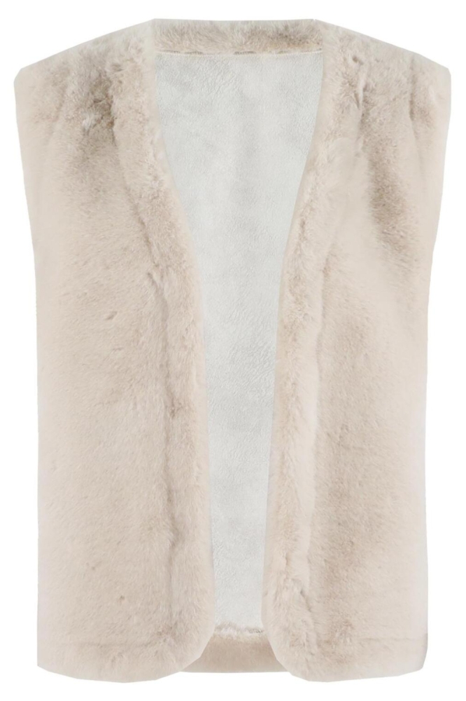 C&S The Label zand dames gilet | Vooraanzicht