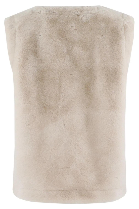 C&S The Label zand dames gilet | Achteraanzicht