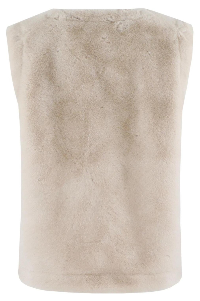 C&S The Label zand dames gilet | Achteraanzicht
